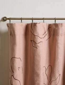 Narsi Embroidered Linen Curtain Panel By Sarah Sherman Samuel -Home Decor Sale Lulu and Georgia NarsiEmbroideredLinenCurtainPanel Blush 50 x96 4624 Product