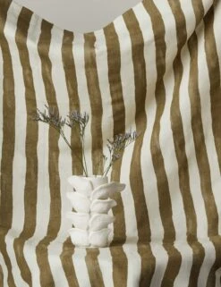 Painterly Stripe Linen Fabric By Sarah Sherman Samuel -Home Decor Sale Lulu and Georgia PainterlyStripeLinenFabric DarkOlive L049025132 0727 Product