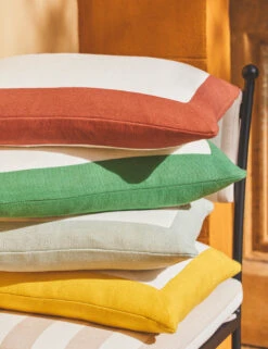 Amica Indoor / Outdoor Pillow -Home Decor Sale Lulu and Georgia Pillow stacks 4144 Site Crop Lifestyle