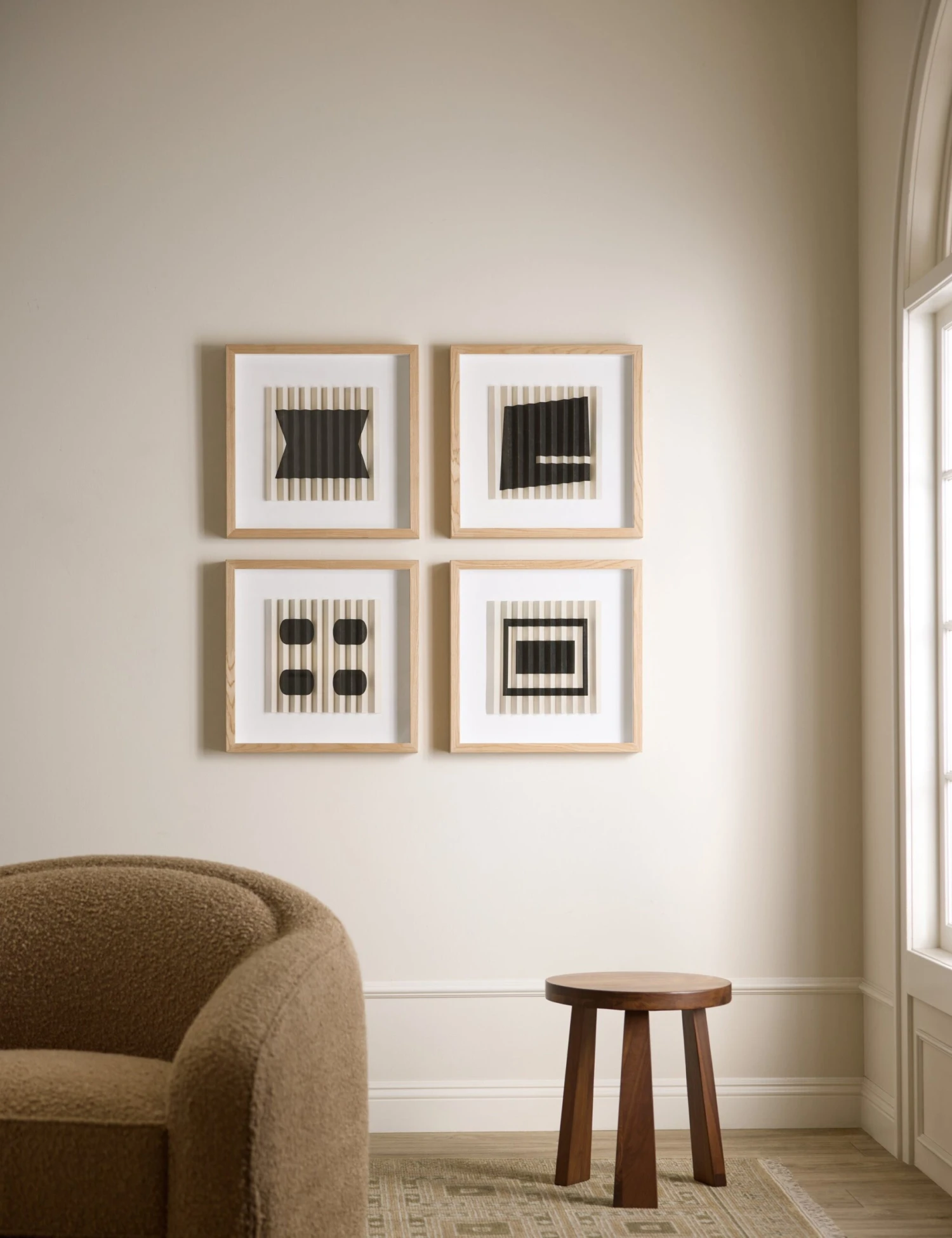 Pleated Abstract By Bobby Berk 3 Pleated Abstract By Bobby Berk