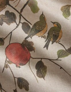 Pomegranate Birds Flax Linen Fabric By Nathan Turner -Home Decor Sale Lulu and Georgia PomegranateBirdsFlaxLinenFabricbyNathanTurner Natural L0484036 0314 product
