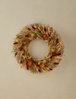 Preserved Autumn Blooms Wreath
