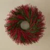 Preserved Red Flax + Cedar Wreath -Home Decor Sale Lulu and Georgia PreservedRedFlaxandCedarWreath A0661530 596 Product