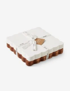Scalloped Wood Appetizer Cheese Boards (Set Of 2) By EtúHOME -Home Decor Sale Lulu and Georgia RMN636AU2 etuhome Square Scalloped Board Duo 11 Product