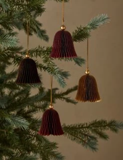 Revel Paper Bell Ornaments (set Of 4)