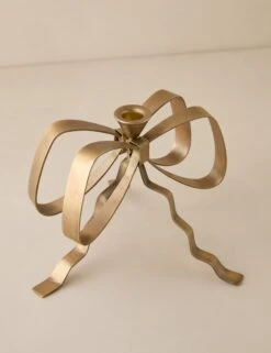 Ribbon Candlestick By Sarah Sherman Samuel -Home Decor Sale Lulu and Georgia RibbonCandlestickbySSS Brass A0661312 498 Product