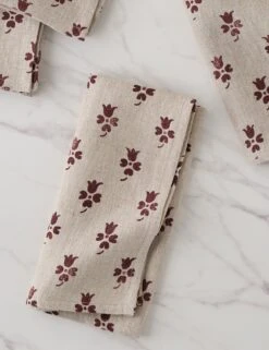 Romaric Table Linens -Home Decor Sale Lulu and Georgia RomaricLinenNapkins Setof4 Cranberry A0661264 726 Product