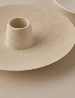 Round Taper Holders (Set Of 2) By Itza Wood -Home Decor Sale Lulu and Georgia RoundTaperHolders Setof2 BlondeCedar 614 Product