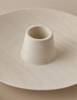 Round Taper Holders (Set Of 2) By Itza Wood -Home Decor Sale Lulu and Georgia RoundTaperHolders Setof2 BlondeCedar 615 Product