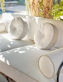 Littu Indoor / Outdoor Striped Disc Pillow By Sarah Sherman Samuel -Home Decor Sale Lulu and Georgia SSS Living1 0709 LIFESTYLE Site Crop Lifestyle