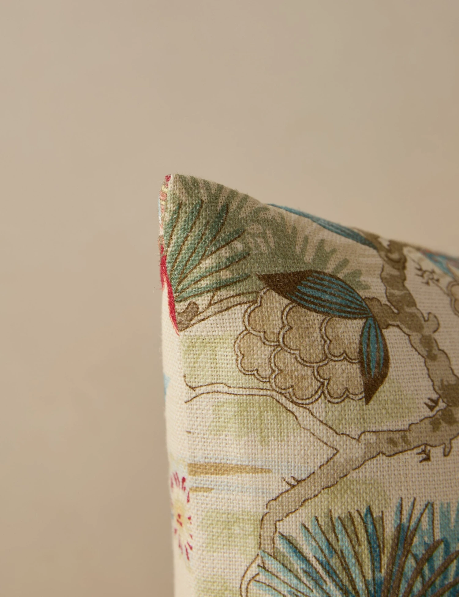 Shenyang Print Linen Pillow By Scalamandre 7 Shenyang Print Linen Pillow By Scalamandre - Image 5