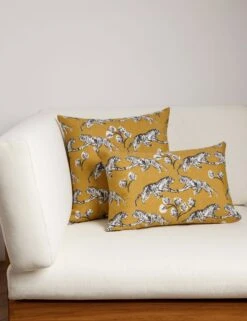 Tiger Indoor / Outdoor Pillow By Sarah Sherman Samuel -Home Decor Sale Lulu and Georgia TigerOutdoorPillowSiblingShot Goldenrod 0344 Product