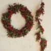 Faux Spruce Garland With Red Berries And Pinecones -Home Decor Sale Lulu and Georgia XS8599 1 Product