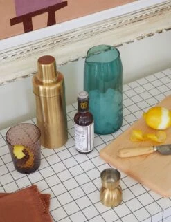 Simple Cocktail Shaker By Hawkins New York -Home Decor Sale Lulu and Georgia essential barware collection HNY.500.40.023.BRS lifestlyle3 Product 8ab11f2f f220 4dc9 9883 7cb139e87d13