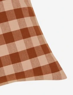 Essential Gingham Pillow By Hawkins New York -Home Decor Sale Lulu and Georgia essential gingham blush terracotta pillow detail HNY.300.20.040.095 detail Product