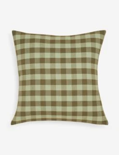 Essential Gingham Pillow By Hawkins New York -Home Decor Sale Lulu and Georgia essential gingham sage olive pillow HNY.300.20.040.380 clean Product