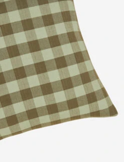 Essential Gingham Pillow By Hawkins New York -Home Decor Sale Lulu and Georgia essential gingham sage olive pillow detail HNY.300.20.040.380 detail Product