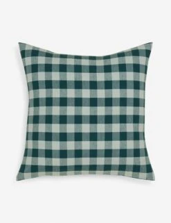 Essential Gingham Pillow By Hawkins New York -Home Decor Sale Lulu and Georgia essential gingham sky peacock pillow HNY.300.20.040.510 clean Product