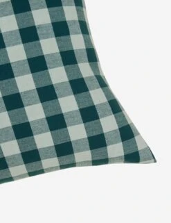 Essential Gingham Pillow By Hawkins New York -Home Decor Sale Lulu and Georgia essential gingham sky peacock pillow detail HNY.300.20.040.510 detail Product