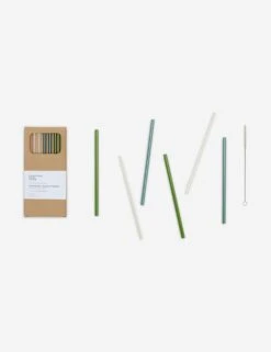 Essential Glass Straws (Set Of 6) By Hawkins New York -Home Decor Sale Lulu and Georgia essential glass straws cools HNY.500.40.010.510 clean Product