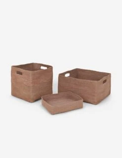 EssentialBasket By Hawkins New York -Home Decor Sale Lulu and Georgia essential woven storage baskets blush HNY.100.50.02X.095 clean Product