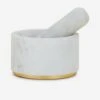 Simple Marble Mortar + Pestle By Hawkins New York -Home Decor Sale Lulu and Georgia simple marble mortar pestle HNY.500.70.055.000.BRS clean2 Product