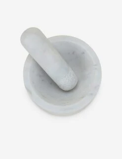 Simple Marble Mortar + Pestle By Hawkins New York -Home Decor Sale Lulu and Georgia simple marble mortar pestle HNY.500.70.055.000.BRS styled Product