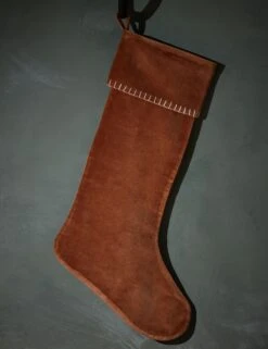 Caddie Velvet Stocking -Home Decor Sale LuluandGeorgia CaddieStocking Rust A0656519 300 Product Holiday