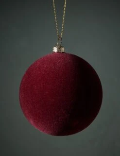 Velvet Ball Ornament (Set Of 2) By Cody Foster And Co -Home Decor Sale LuluandGeorgia Setof2VelvetOrnaments Wine A0654669 405 Product Holiday
