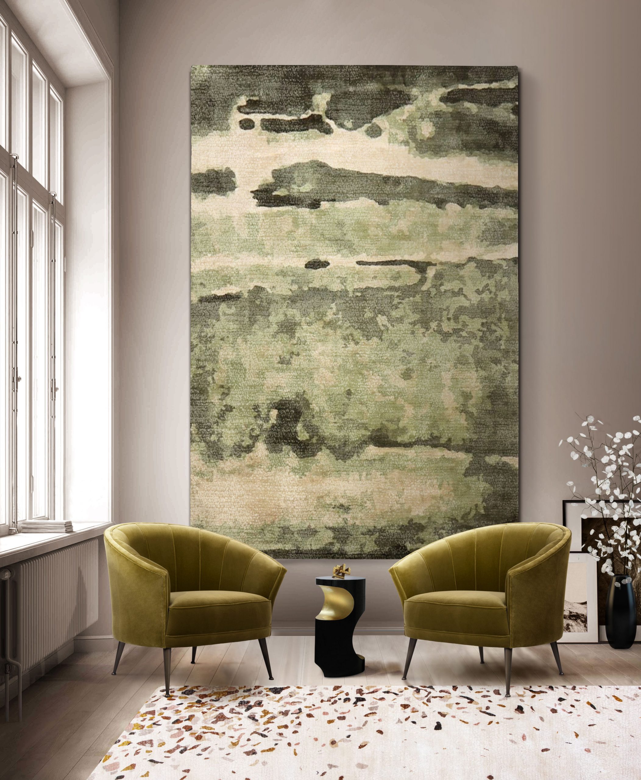 Home Decor Sale -Home Decor Sale MODERN LIVING ROOM WITH MOOS WALL RUG scaled 1