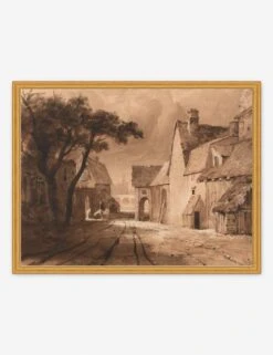 Study Of Old Buildings Print By Samuel Palmer -Home Decor Sale MUSBUI2418GS