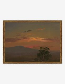 Landscape At Sunset, Hudson NY Print