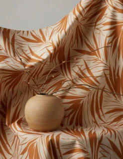 Majesty Palm Raw Canvas Fabric By Wallshoppe -Home Decor Sale MajestyPalmRawCanvasFabricbyWallshoppe Terracotta L0474203 276 Product