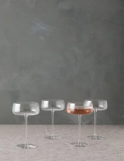 Metropolitan Glassware By LSA International -Home Decor Sale MetropolitanChampagneSaucers Setof4 byLSAInternational 12367