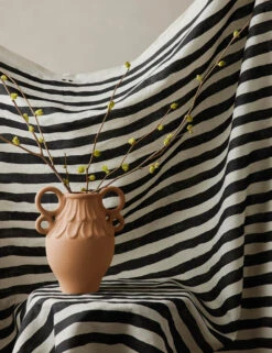 Painterly Stripe Linen Fabric By Sarah Sherman Samuel -Home Decor Sale PainterlyStripeLinenFabric BlackandIvorybySarahShermanSamuel L04698531855 StudioLifestyle