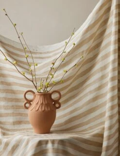 Painterly Stripe Linen Fabric By Sarah Sherman Samuel -Home Decor Sale PainterlyStripeLinenFabric NaturalandIvorybySarahShermanSamuel L0469855 StudioLifestyle