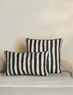Painterly Stripe Linen Pillow By Sarah Sherman Samuel -Home Decor Sale PainterlyStripeLinenPillow BlackandIvorybySarahShermanSamuel A0656005B 2187 StudioLifestyle ee297251 732f 463a 8824 10cee92983c6