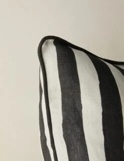 Painterly Stripe Linen Pillow By Sarah Sherman Samuel -Home Decor Sale PainterlyStripeLinenPillow BlackandIvorybySarahShermanSamuel A0656005B1080 Product