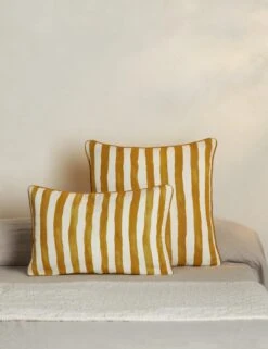 Painterly Stripe Linen Pillow By Sarah Sherman Samuel -Home Decor Sale PainterlyStripeLinenPillow GoldenrodandIvorybySarahShermanSamuel A0656006B 2193 StudioLifestyle ca45d0ca 9c40 4782 a2e9 955930d18cab