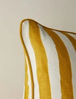 Painterly Stripe Linen Pillow By Sarah Sherman Samuel -Home Decor Sale PainterlyStripeLinenPillow GoldenrodandIvorybySarahShermanSamuel A0656006B1072 Product
