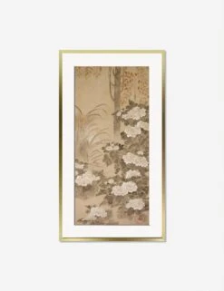 Peonies Print By Tatebayashi Kagei -Home Decor Sale PeoniesGoldFramematted