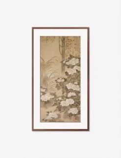 Peonies Print By Tatebayashi Kagei -Home Decor Sale PeoniesWalnutframematted