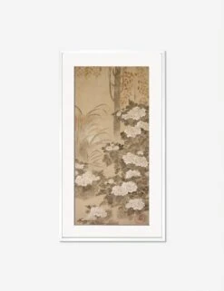 Peonies Print By Tatebayashi Kagei -Home Decor Sale PeoniesWhiteFrameMatted