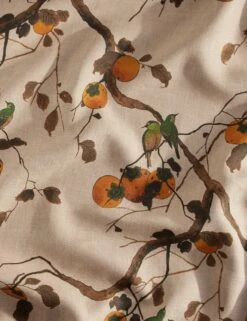 Persimmon Birds Flax Linen Fabric By Nathan Turner -Home Decor Sale PersimmonBirdsFlaxLinenFabricbyNathanTurner Mustard L0474196 52 Product