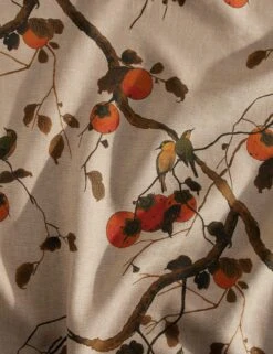 Persimmon Birds Flax Linen Fabric By Nathan Turner -Home Decor Sale PersimmonBirdsFlaxLinenFabricbyNathanTurner Persimmon L0474195 39Product