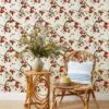 Pomegranate Birds Grasscloth Wallpaper By Nathan Turner -Home Decor Sale Pomegranate Birds Grasscloth RS
