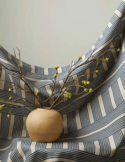 Roman Holiday Grid Flax Linen Fabric By Wallshoppe