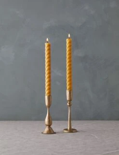 Rope Taper Candles (Set Of 2) By Greentree Home -Home Decor Sale RopeTapers setof2 Natural 15049