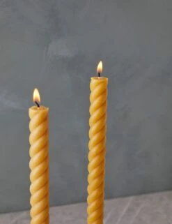 Rope Taper Candles (Set Of 2) By Greentree Home -Home Decor Sale RopeTapers setof2 Natural 15050