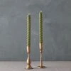 Rope Taper Candles (Set Of 2) By Greentree Home 1 Rope Taper Candles (Set Of 2) By Greentree Home -Home Decor Sale RopeTapers setof2 Sage 15040